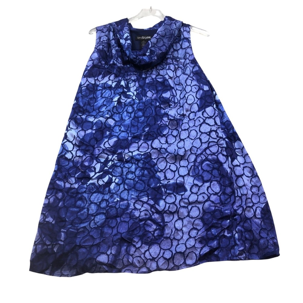 Lane Bryant Blue Purple Sleeveless Cowl Neck Shift Dress Women's Plus Size 14